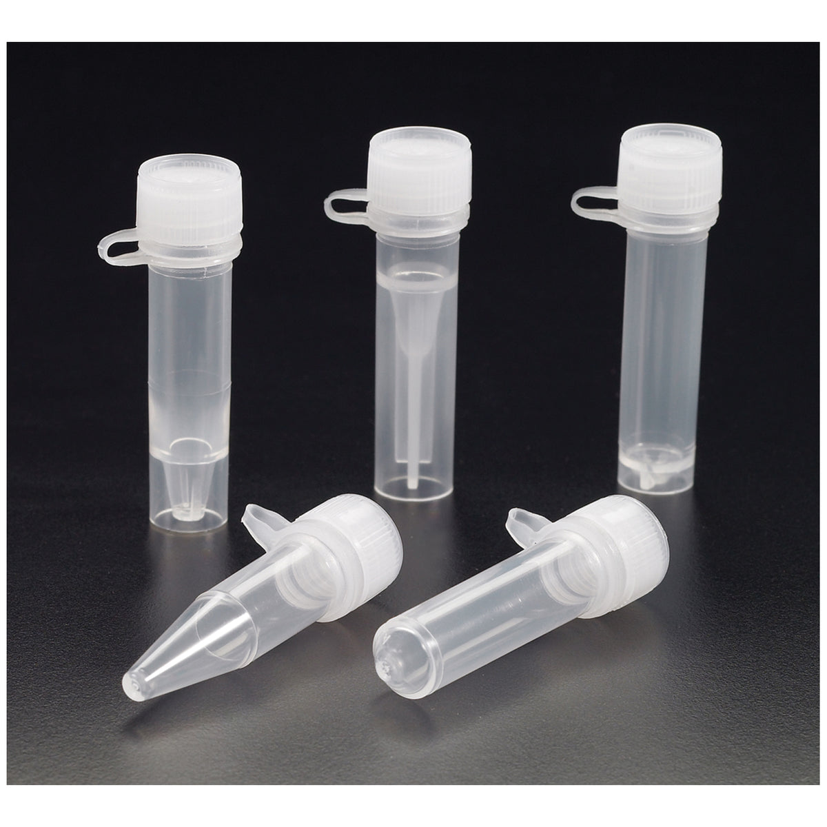 Simport Micrewtube Tubes with Lip Seal Screw Cap & Attachment Loop - Non-Sterile (1.5ML) - No Skirt