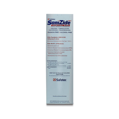 Safetec Sanizide Plus Germicidal Wipes - Boxed