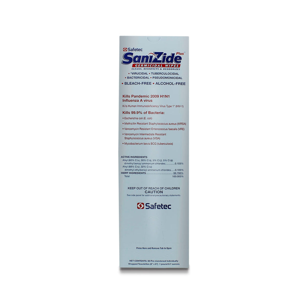 Safetec Sanizide Plus Germicidal Wipes - Bulk