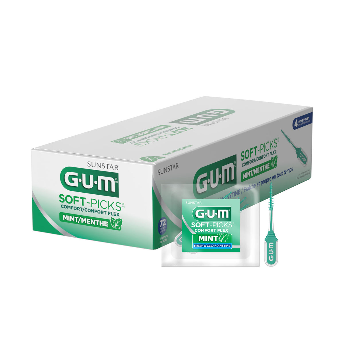 Sunstar Gum Soft-Picks Comfort Flex, Mint