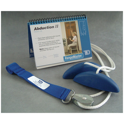 Therapeutic Rangemastertm Overhead Shoulder Pulley with Molded Rubber Handle - Webbing Door Strap