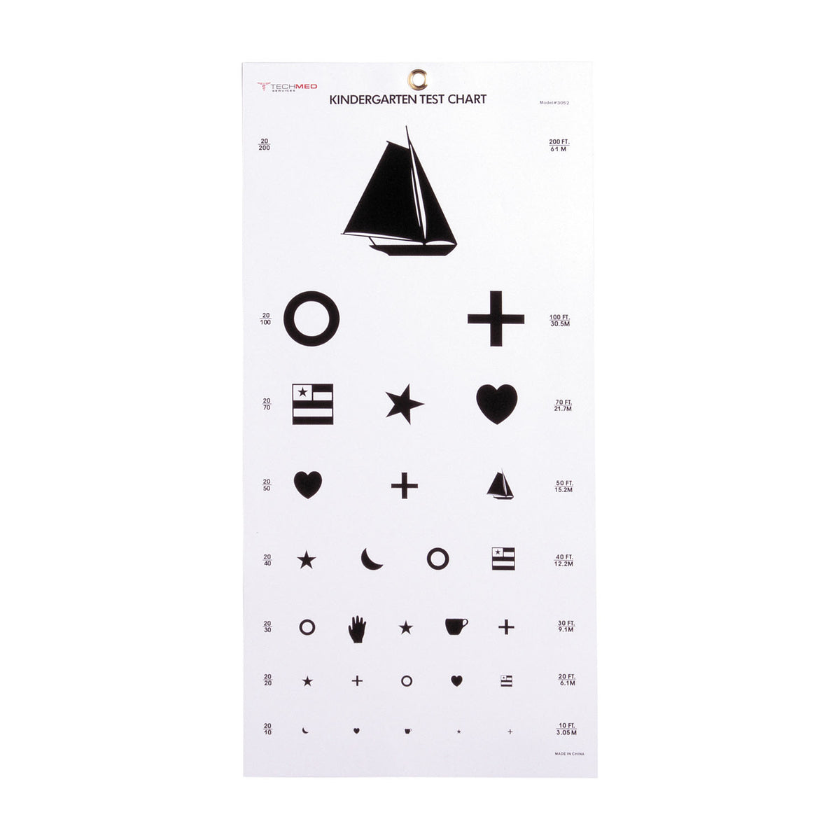 Dukal Tech-Med Eye Charts - Kindergarten
