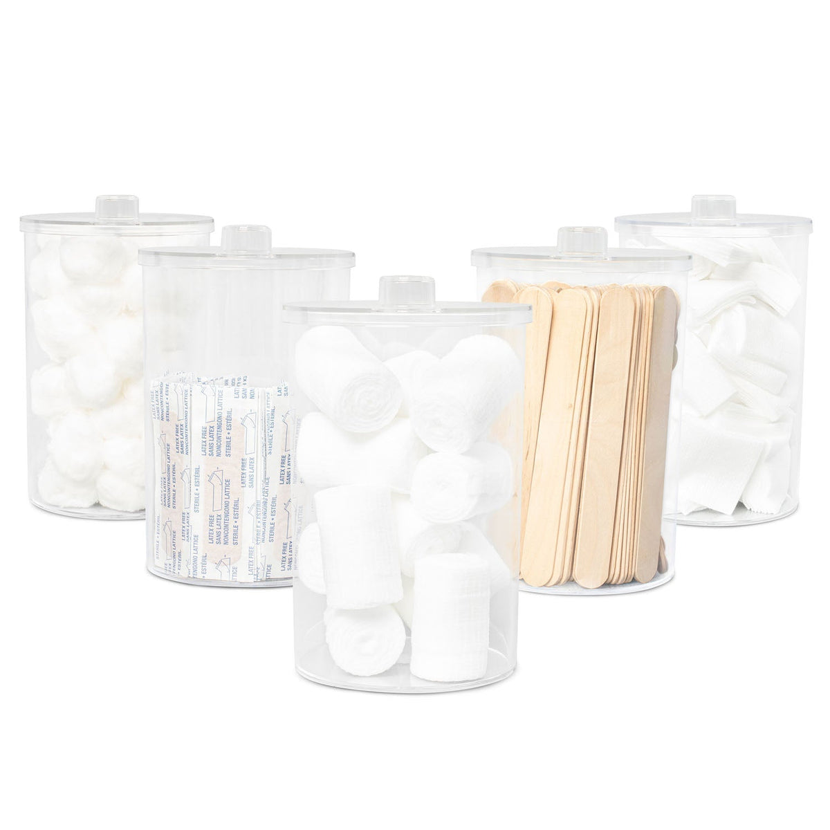 Dukal Tech-Med Sundry Jars - Clear Plastic, Unlabeled
