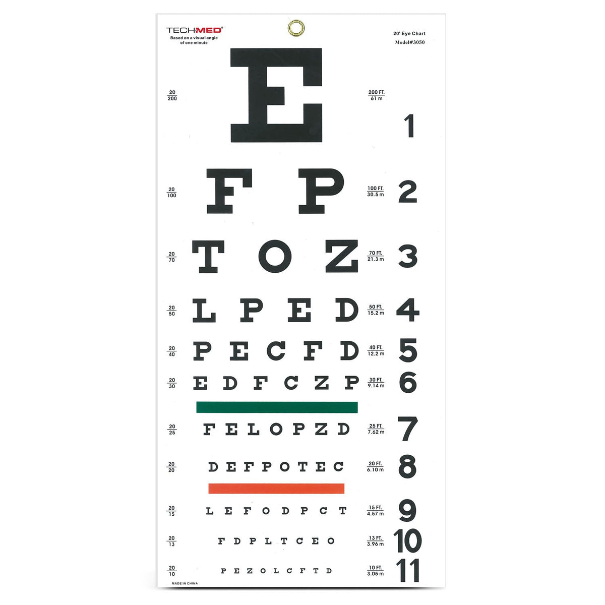 Dukal Tech-Med Eye Charts - Snellen