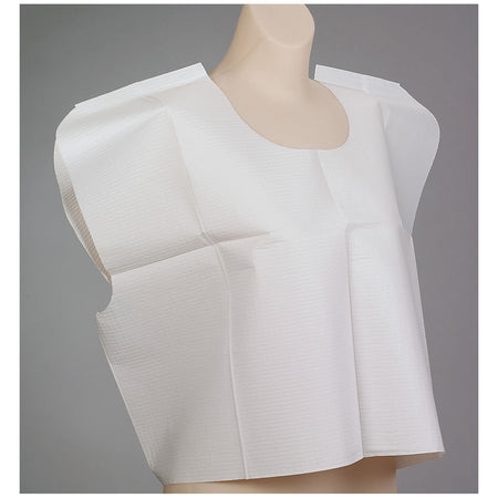 Tidi Tissue Poly Tissue Patient Cape - White, Latex Free