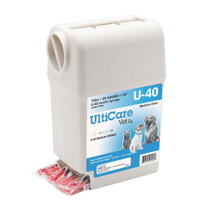 Ultimed Ultricare Vetrx Diabetes Care Insulin Syringe Dispensers - U-40, 29G X 1/2CC