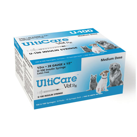 Ultimed Ultricare Vetrx Diabetes Care Insulin Syringes - U-100, 28G