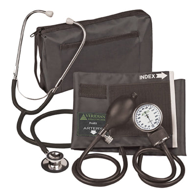 Veridian Prokit Aneroid Sphygmomanometer Combo - Hunter Green