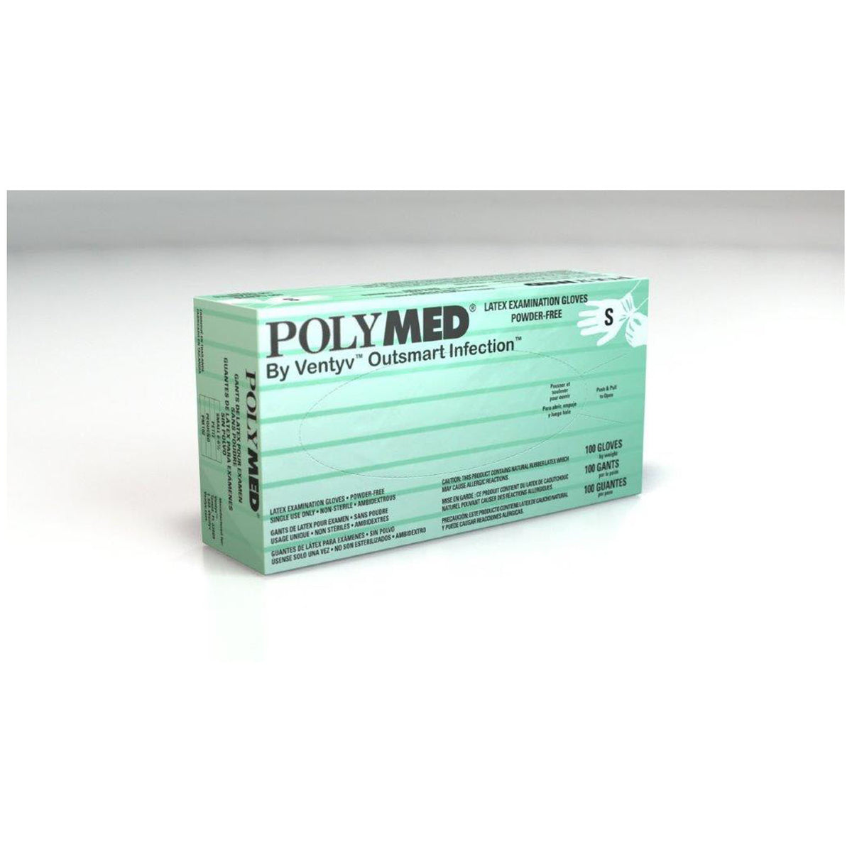 Ventyv Polymed Latex Exam Powder-Free Gloves – image 3