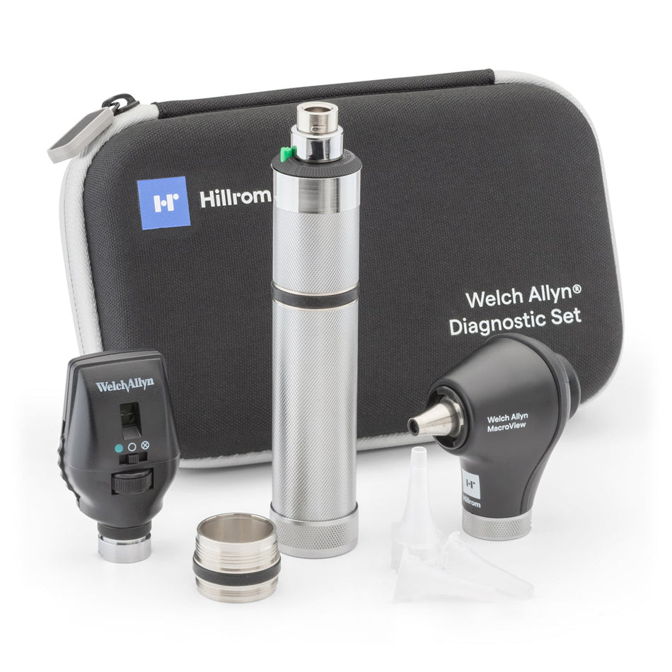 Welch Allyn Macroviewtm Otoscope & Accessories - Diagnostic Set, MacroView Otoscope, 117 LED, C & Ni-Cadmium