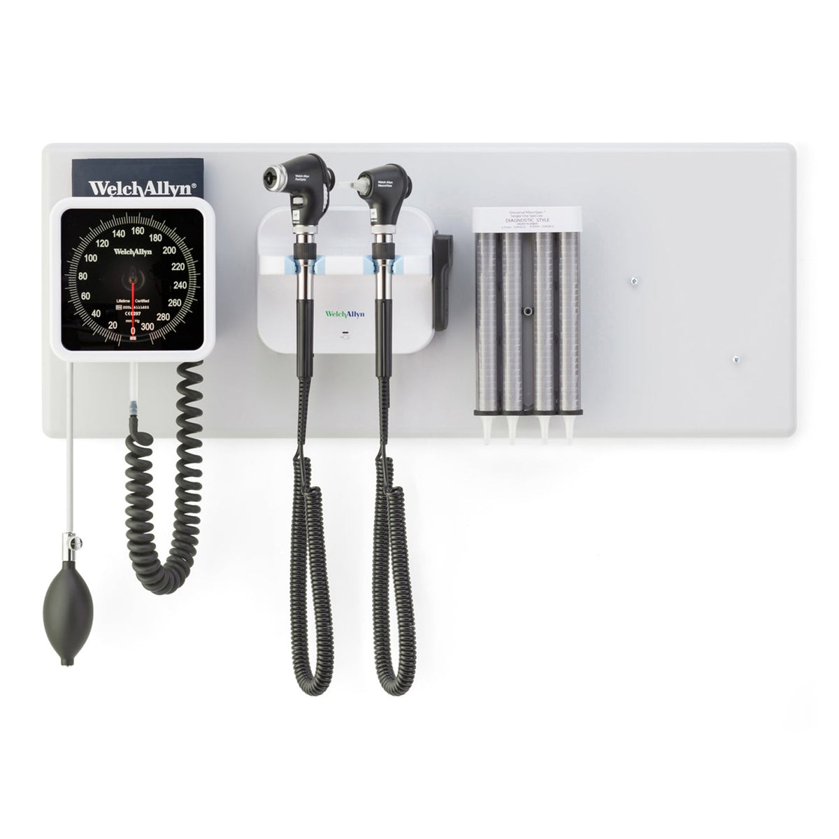 Welch Allyn Panoptictm Ophthalmoscope & Macroviewtm Otoscope Combo - GS777 Integrated Wall System with BP and iExaminer