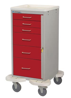 Lakeside Mini Towers - Breakaway Lock (6 Drawer, Two Tone Red)
